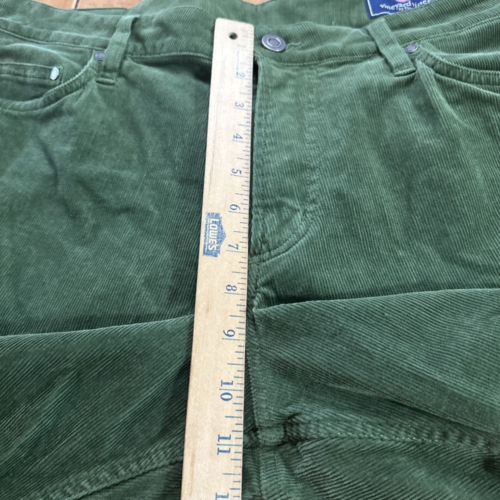 Vineyard Vines Green Corduroy Pants Mens Sz 36 x 30 Five Pocket Straight Preppy - Picture 7 of 9
